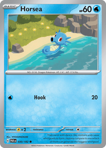 Horsea Paradox Rift Pokemon Card