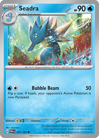 Seadra Paradox Rift Pokemon Card