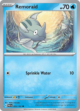 Remoraid Paradox Rift Pokemon Card