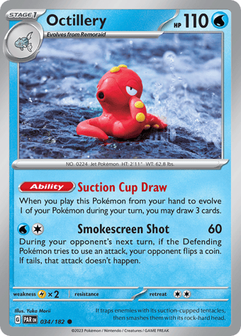Octillery Paradox Rift Pokemon Card