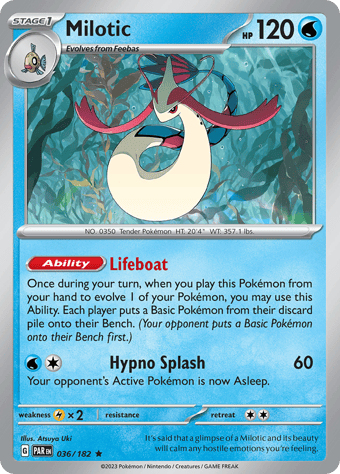 Milotic Paradox Rift Pokemon Card