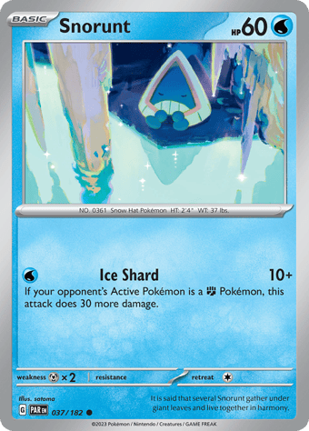 Snorunt Paradox Rift Pokemon Card