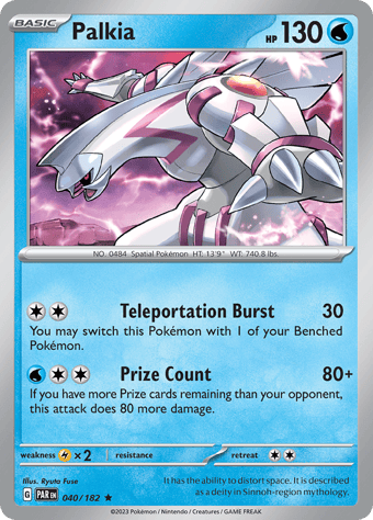 Palkia Paradox Rift Pokemon Card