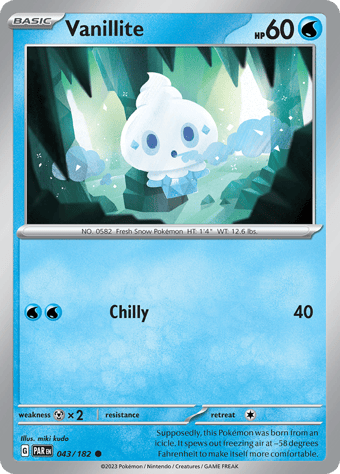 Vanillite Paradox Rift Pokemon Card