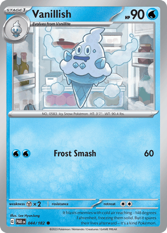 Vanillish Paradox Rift Pokemon Card