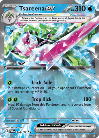 Tsareena ex Paradox Rift Pokemon Card