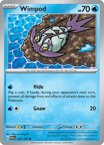 Wimpod Paradox Rift Pokemon Card