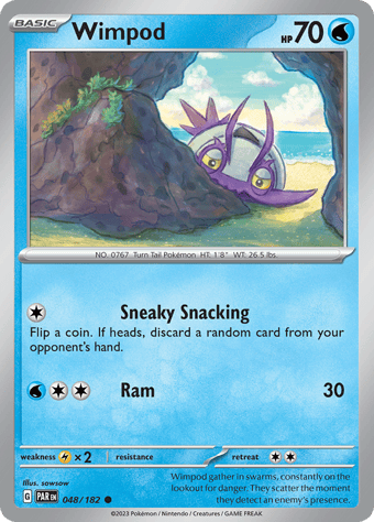 Wimpod Paradox Rift Pokemon Card