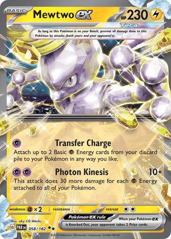 Mewtwo ex Paradox Rift Pokemon Card