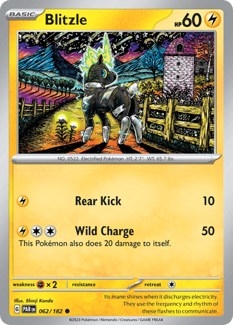 Blitzle Paradox Rift Pokemon Card
