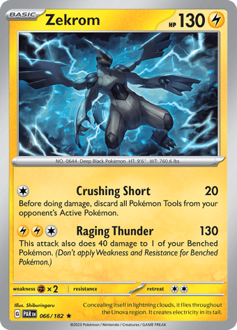 Zekrom Paradox Rift Pokemon Card