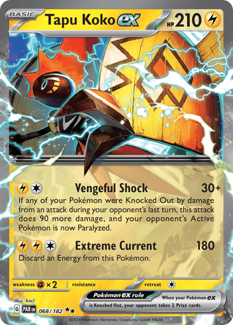 Tapu Koko ex Paradox Rift Pokemon Card