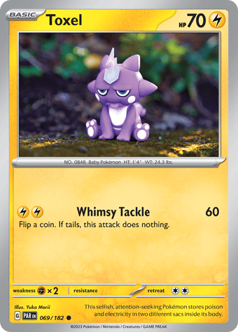 Toxel Paradox Rift Pokemon Card