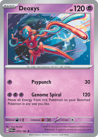 Deoxys Paradox Rift Pokemon Card