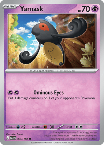 Yamask Paradox Rift Pokemon Card