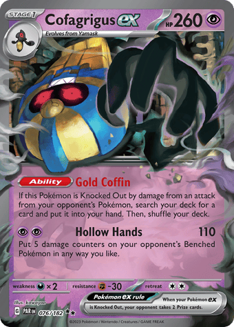 Cofagrigus ex Paradox Rift Pokemon Card