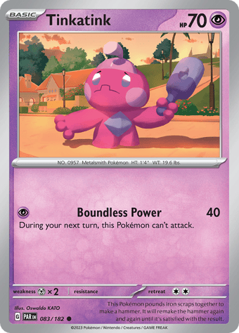 Tinkatink Paradox Rift Pokemon Card
