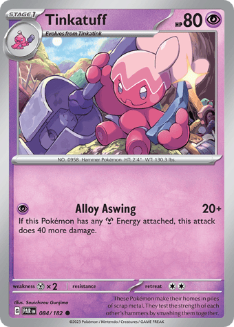 Tinkatuff Paradox Rift Pokemon Card