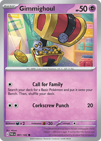 Gimmighoul Paradox Rift Pokemon Card