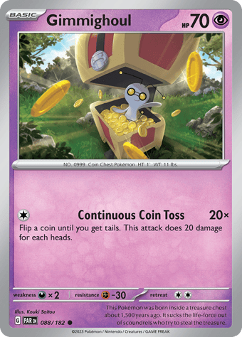 Gimmighoul Paradox Rift Pokemon Card
