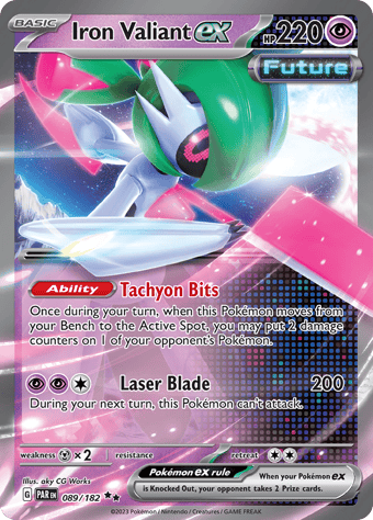 Iron Valliant EX Paradox Rift Pokemon Card