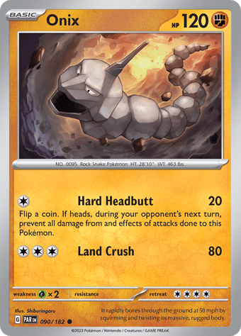 Onix Paradox Rift Pokemon Card
