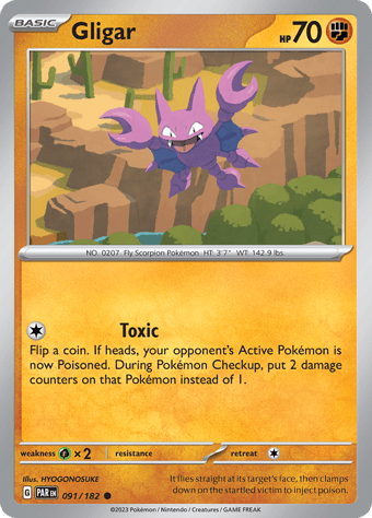 Gligar Paradox Rift Pokemon Card
