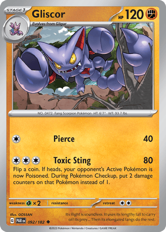 Gliscor Paradox Rift Pokemon Card
