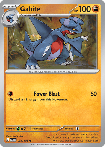 Gabite Paradox Rift Pokemon Card