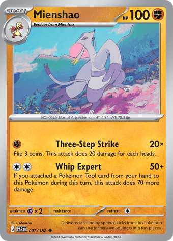 Mienshao Paradox Rift Pokemon Card