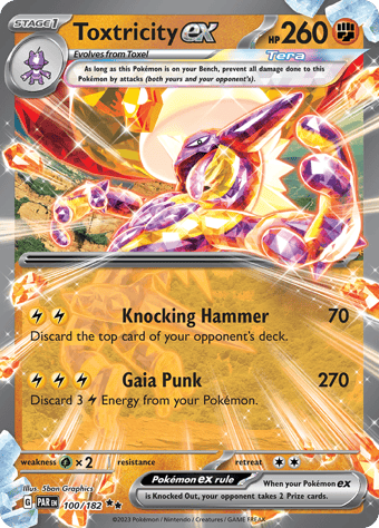 Toxtricity ex Paradox Rift Pokemon Card