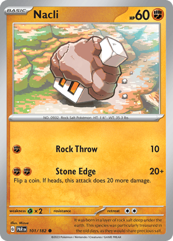 Nacli Paradox Rift Pokemon Card