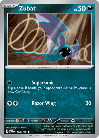 Zubat Paradox Rift Pokemon Card