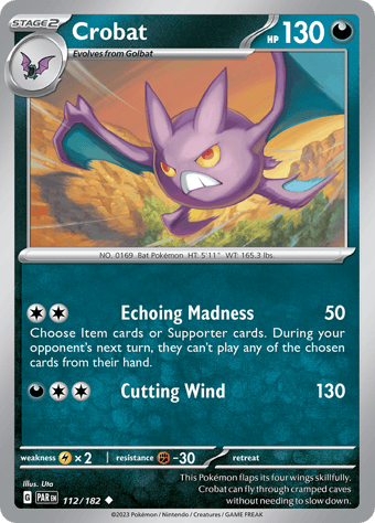 Crobat Paradox Rift Pokemon Card