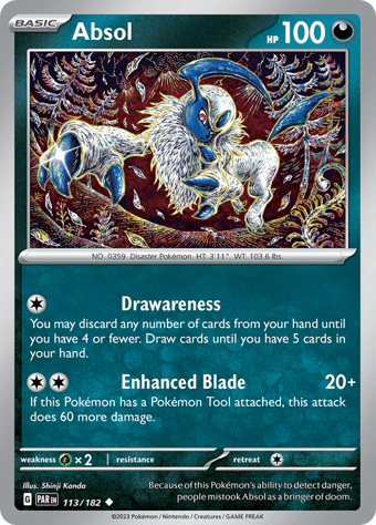 Absol Paradox Rift Pokemon Card
