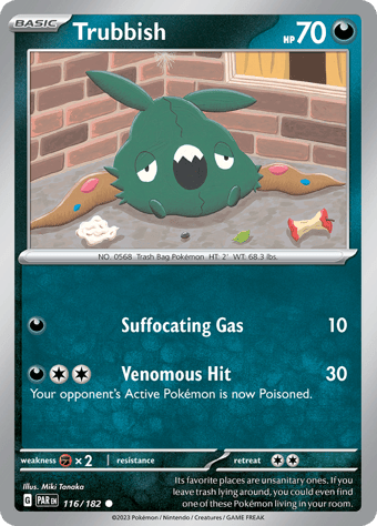 Trubbish Paradox Rift Pokemon Card