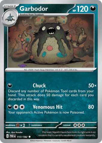 Garbodor Paradox Rift Pokemon Card