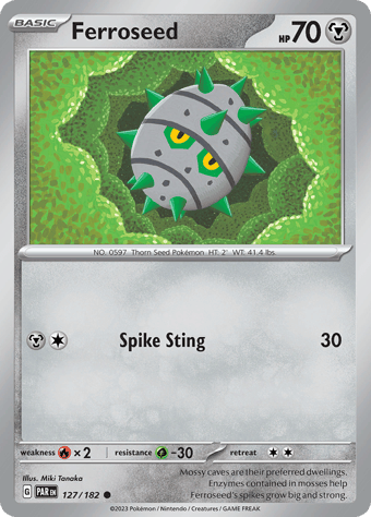 Ferroseed Paradox Rift Pokemon Card