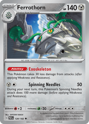 Ferrothorn Paradox Rift Pokemon Card