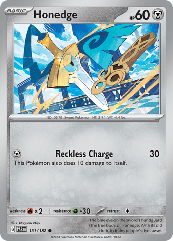 Honedge Paradox Rift Pokemon Card
