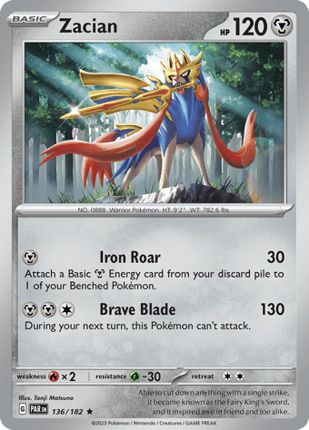 Zacian Paradox Rift Pokemon Card