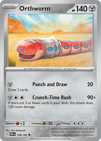 Orthworm Paradox Rift Pokemon Card