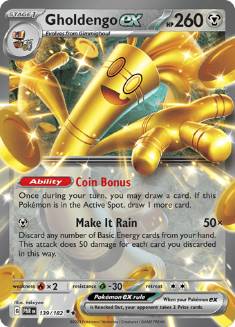 Gholdengo ex Paradox Rift Pokemon Card
