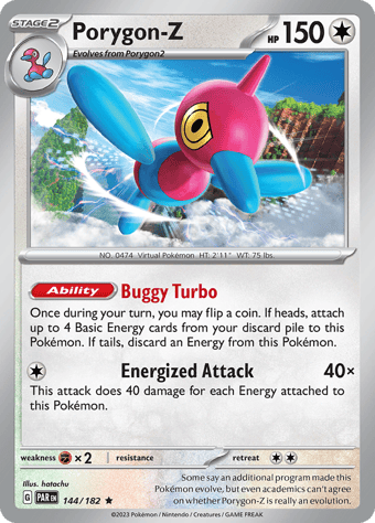 Porygon-Z Paradox Rift Pokemon Card