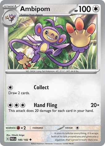 Ambipom Paradox Rift Pokemon Card
