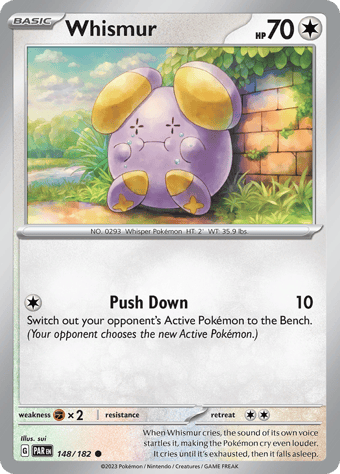 Whismur Paradox Rift Pokemon Card