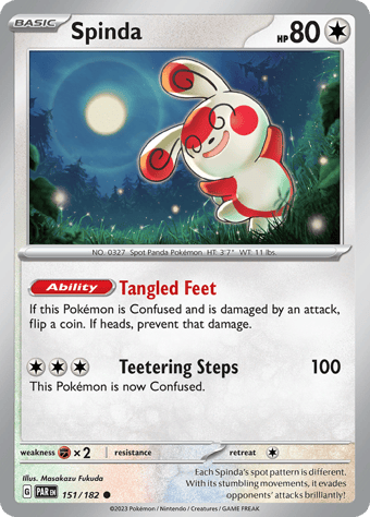 Spinda Paradox Rift Pokemon Card
