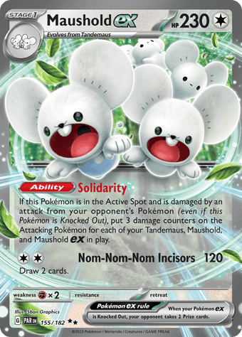 Maushold ex Paradox Rift Pokemon Card