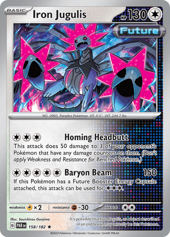 Iron Jugulis Paradox Rift Pokemon Card