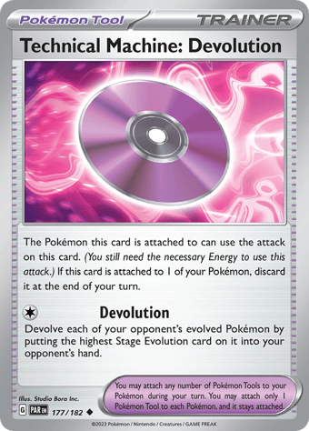 Technical Machine: Devolution Paradox Rift Pokemon Card